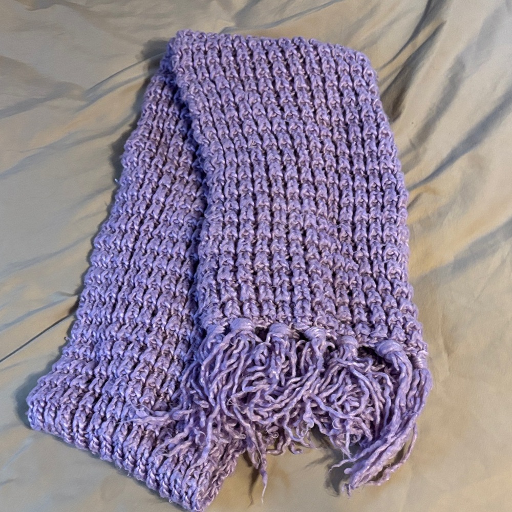 Cozy Purple Knit Scarf